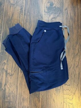 Navy Blue Drawstring Scrub Pants